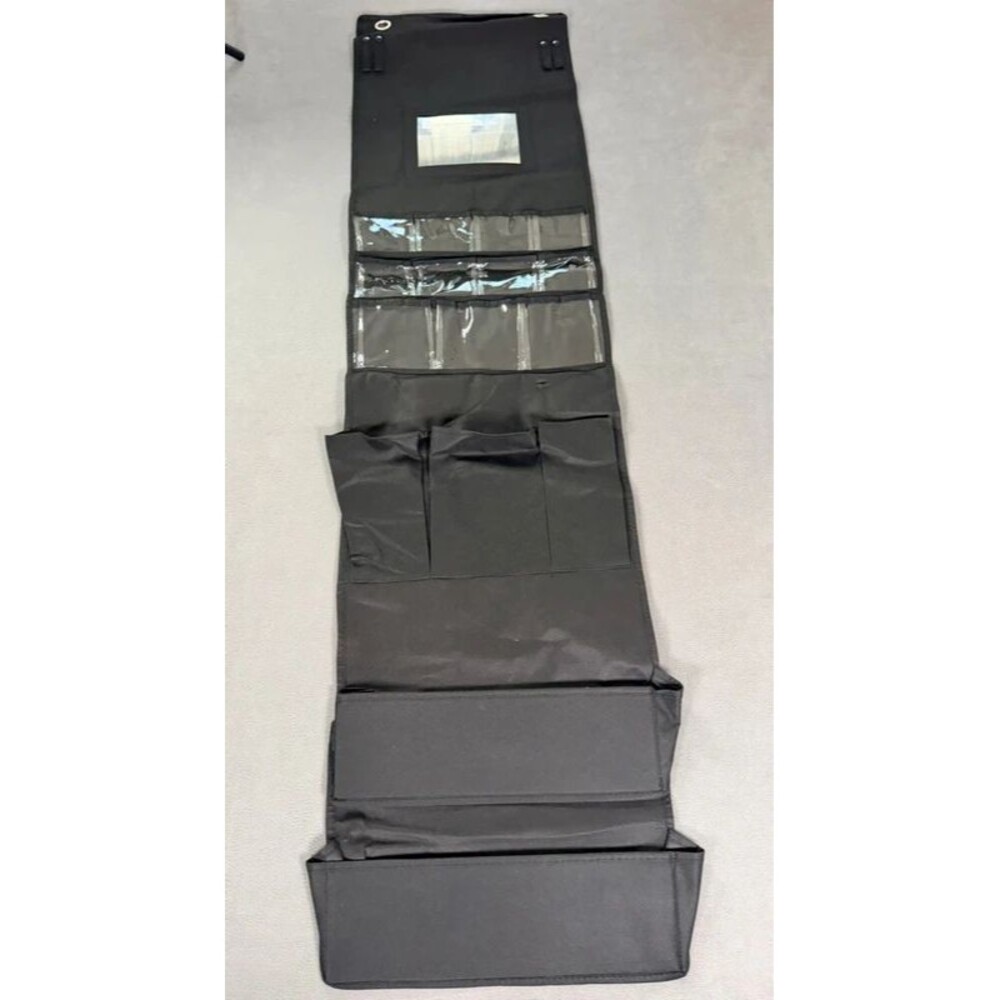 Joy Mangano Over the Door Hanging Organizer- Black